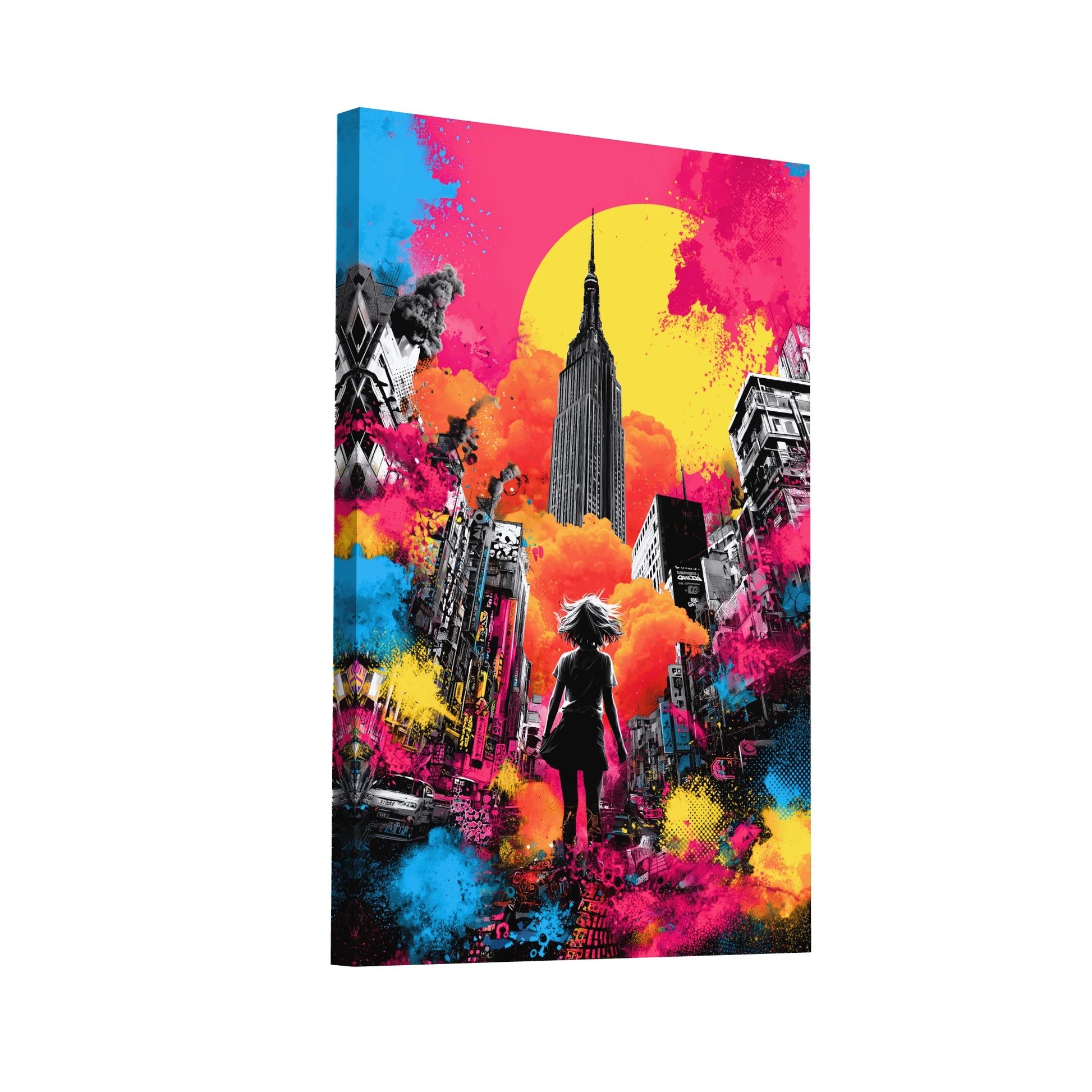 Product Hero 3D WebP Tableau Pop Art Manga : Urban Dream - Art Virtuoso
