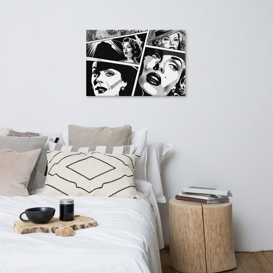 Tableau Pop Art Noir et Blanc  Art Virtuoso