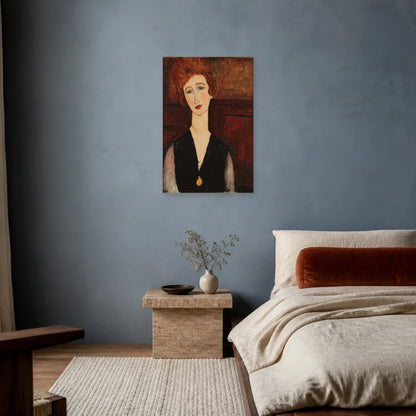 Tableau Portrait de femme – Amedeo Modigliani dans une chambre - Art Virtuoso
