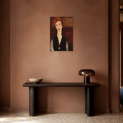 Tableau Portrait de femme – Amedeo Modigliani dans une entrée ou un couloir - Art Virtuoso