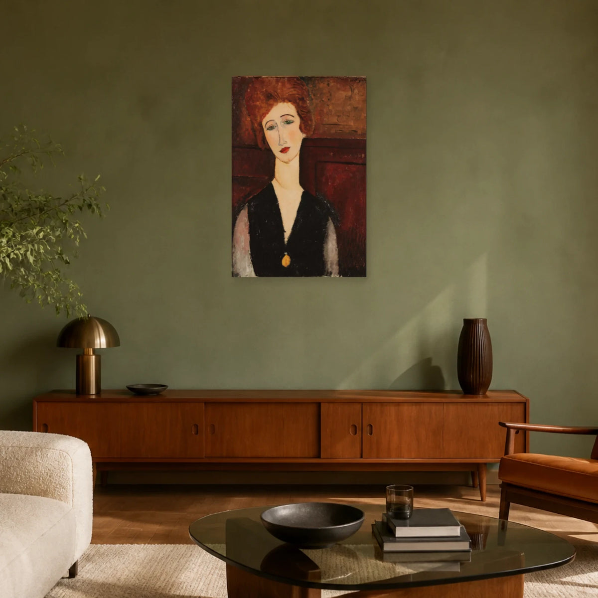 Tableau Portrait de femme – Amedeo Modigliani dans un salon - Art Virtuoso