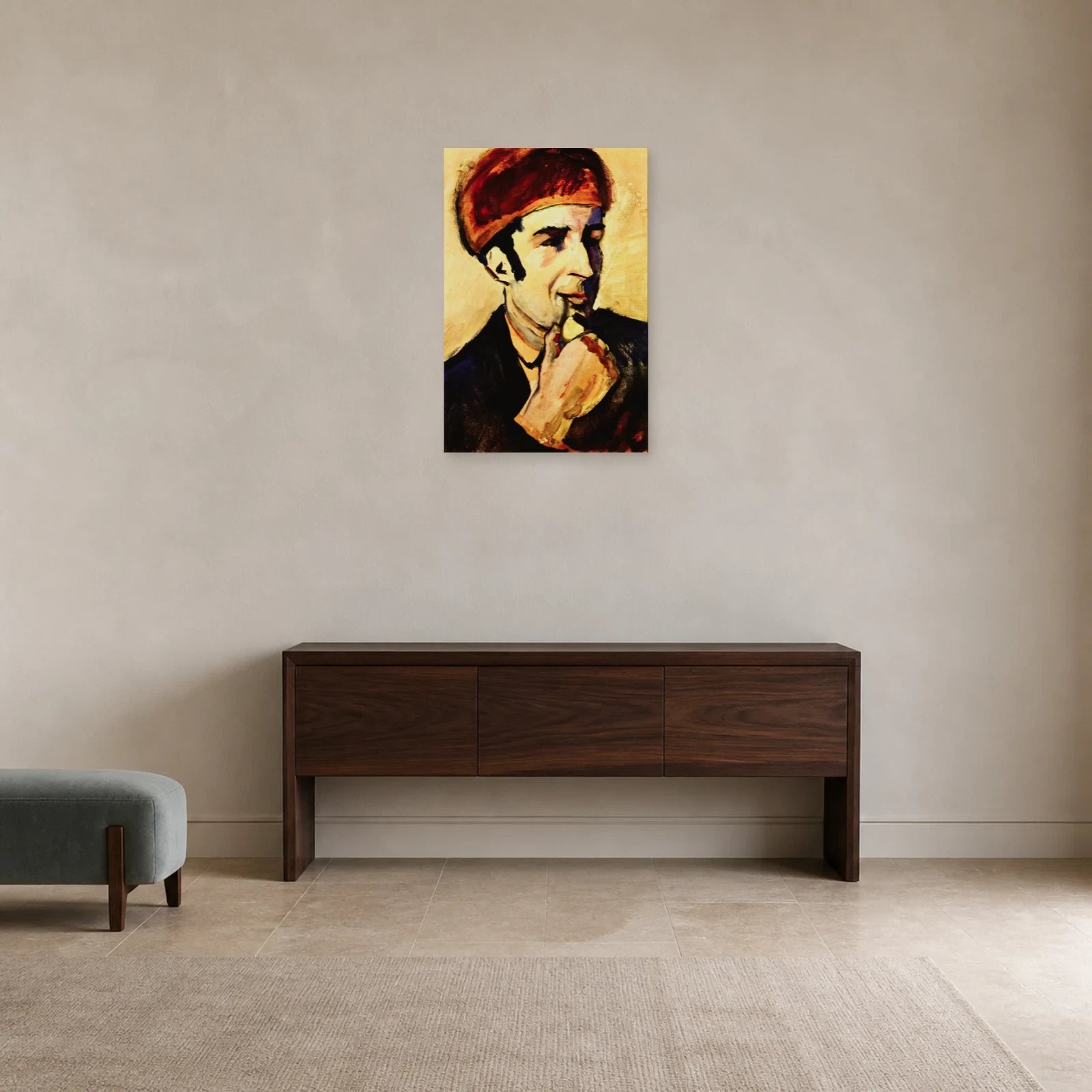 Tableau Portrait de Franz Marc – August Macke dans une entrée ou un couloir - Art Virtuoso