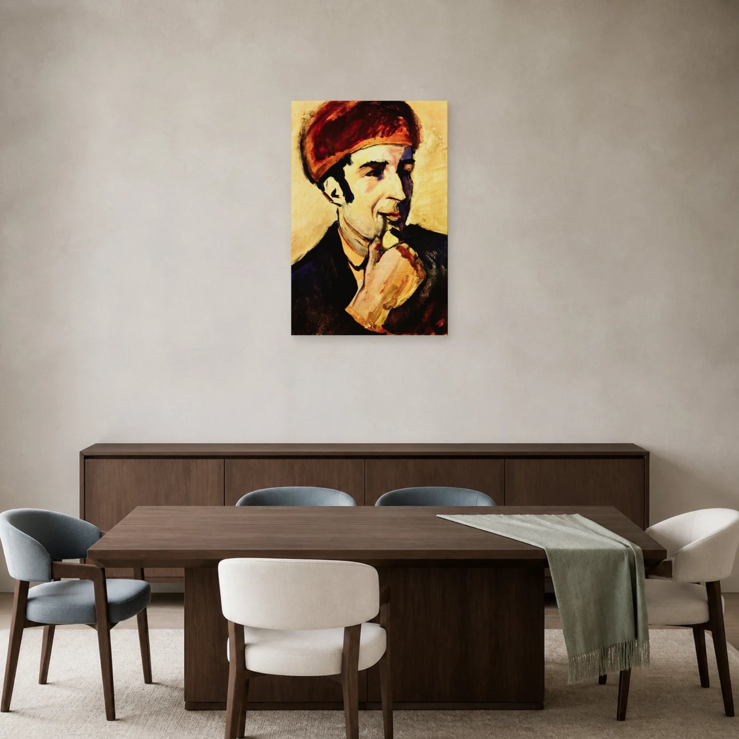 Tableau Portrait de Franz Marc – August Macke dans une salle à manger - Art Virtuoso