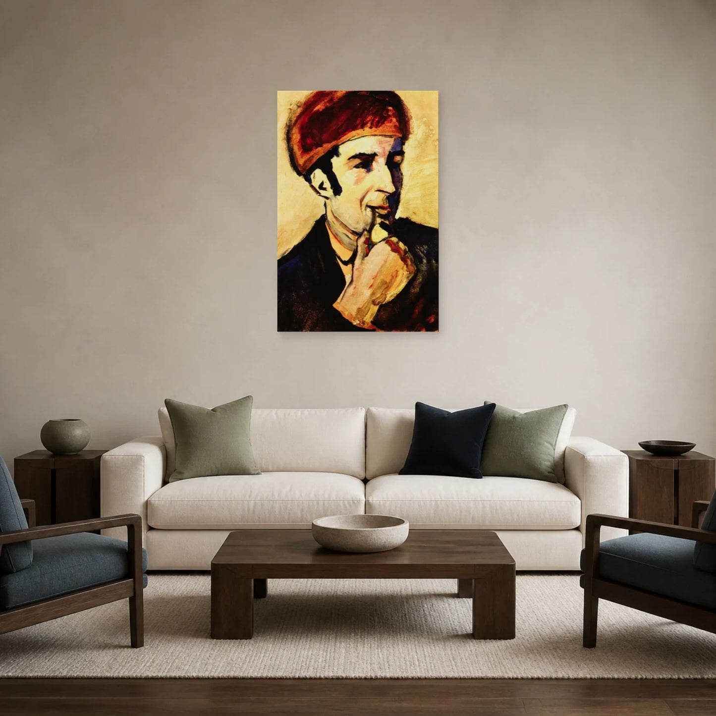 Tableau Portrait de Franz Marc – August Macke dans un salon - Art Virtuoso