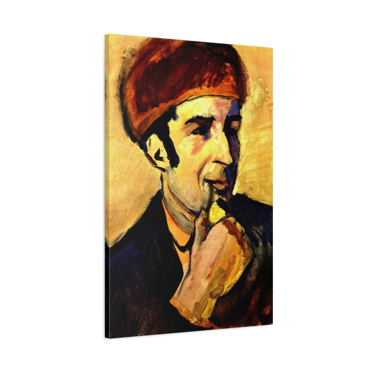 Tableau Portrait de Franz Marc – August Macke - toile 3D avec bords imprimés - Art Virtuoso