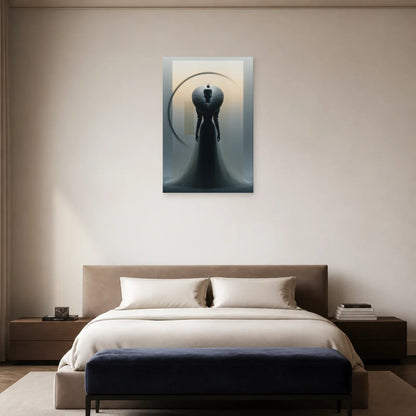 Silhouette à la fraise plissée dans une chambre sobre