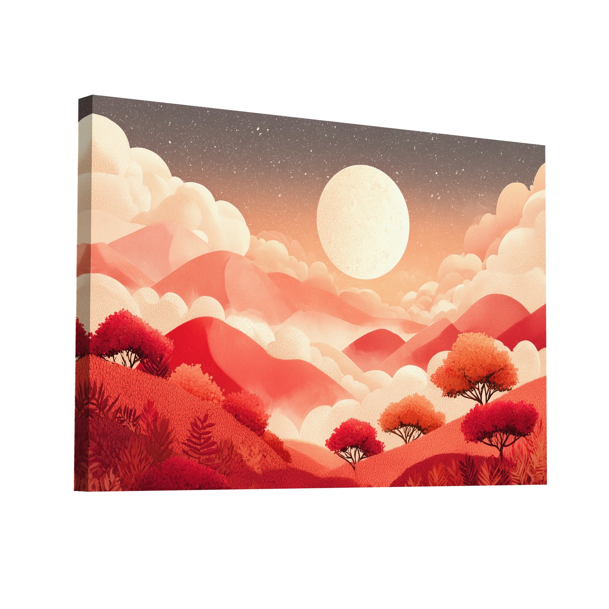 Product Hero 3D WebP Tableau pour Chambre Cocooning : Aurore Terracotta - Art Virtuoso