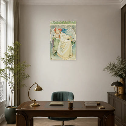 Tableau Princesse Hyacinthe – Alphonse Mucha dans un bureau - Art Virtuoso