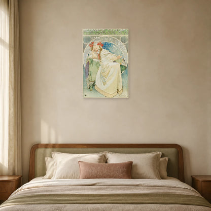 Tableau Princesse Hyacinthe – Alphonse Mucha dans une chambre - Art Virtuoso