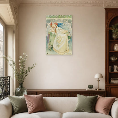 Tableau Princesse Hyacinthe – Alphonse Mucha dans un salon - Art Virtuoso