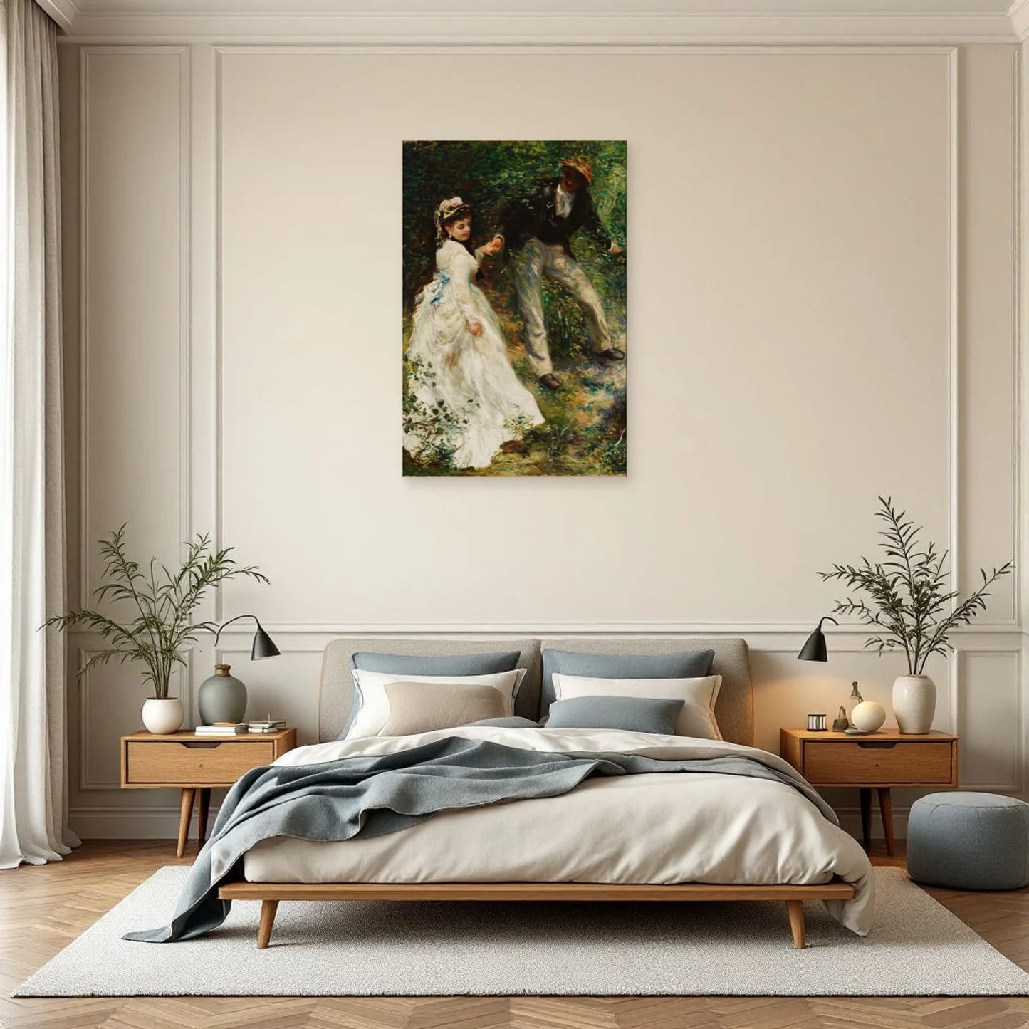 Tableau La Promenade – Pierre-Auguste Renoir dans une chambre - Art Virtuoso