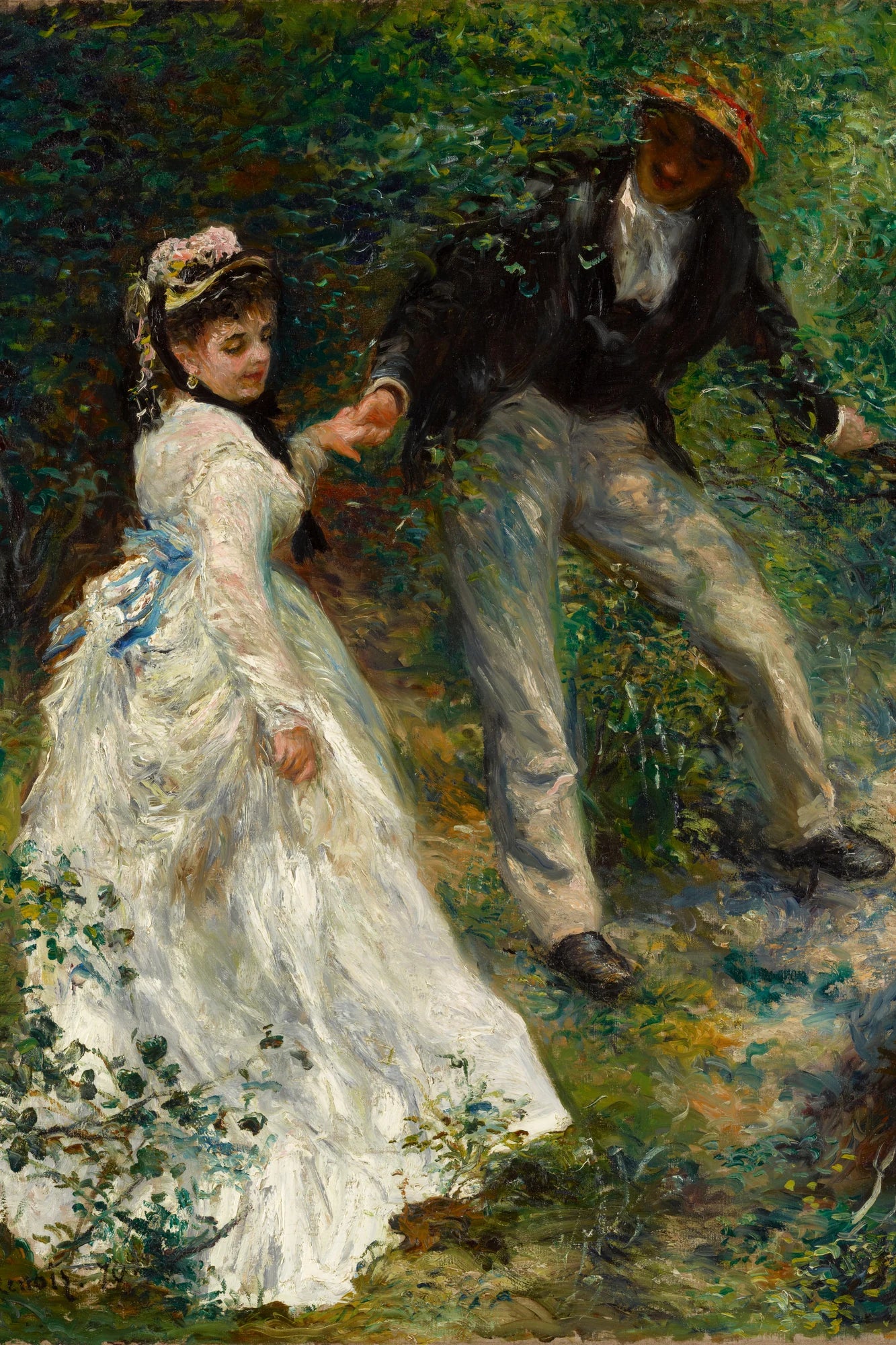 Jeune couple dans un sous-bois dans La Promenade de Renoir, taille S