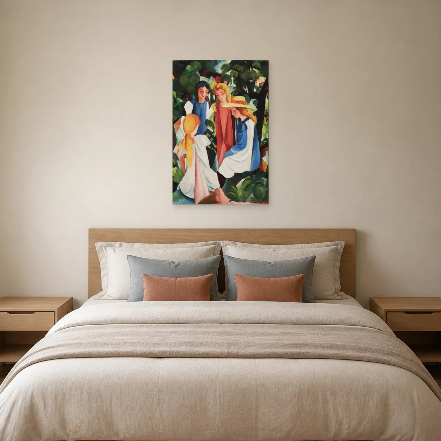 Tableau Quatre jeunes filles – August Macke dans une chambre - Art Virtuoso