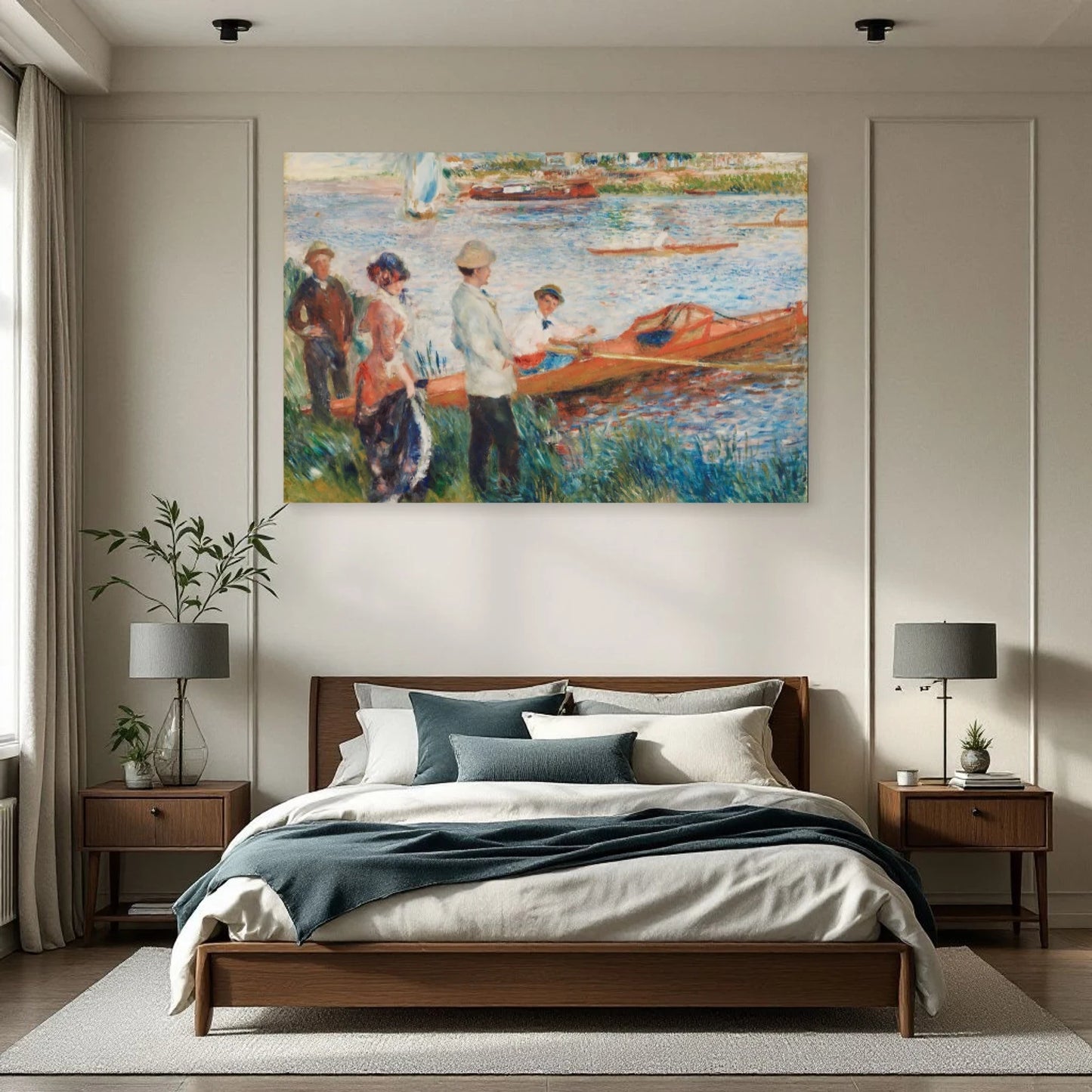 Tableau Rameurs à Chatou – Pierre-Auguste Renoir dans une chambre - Art Virtuoso
