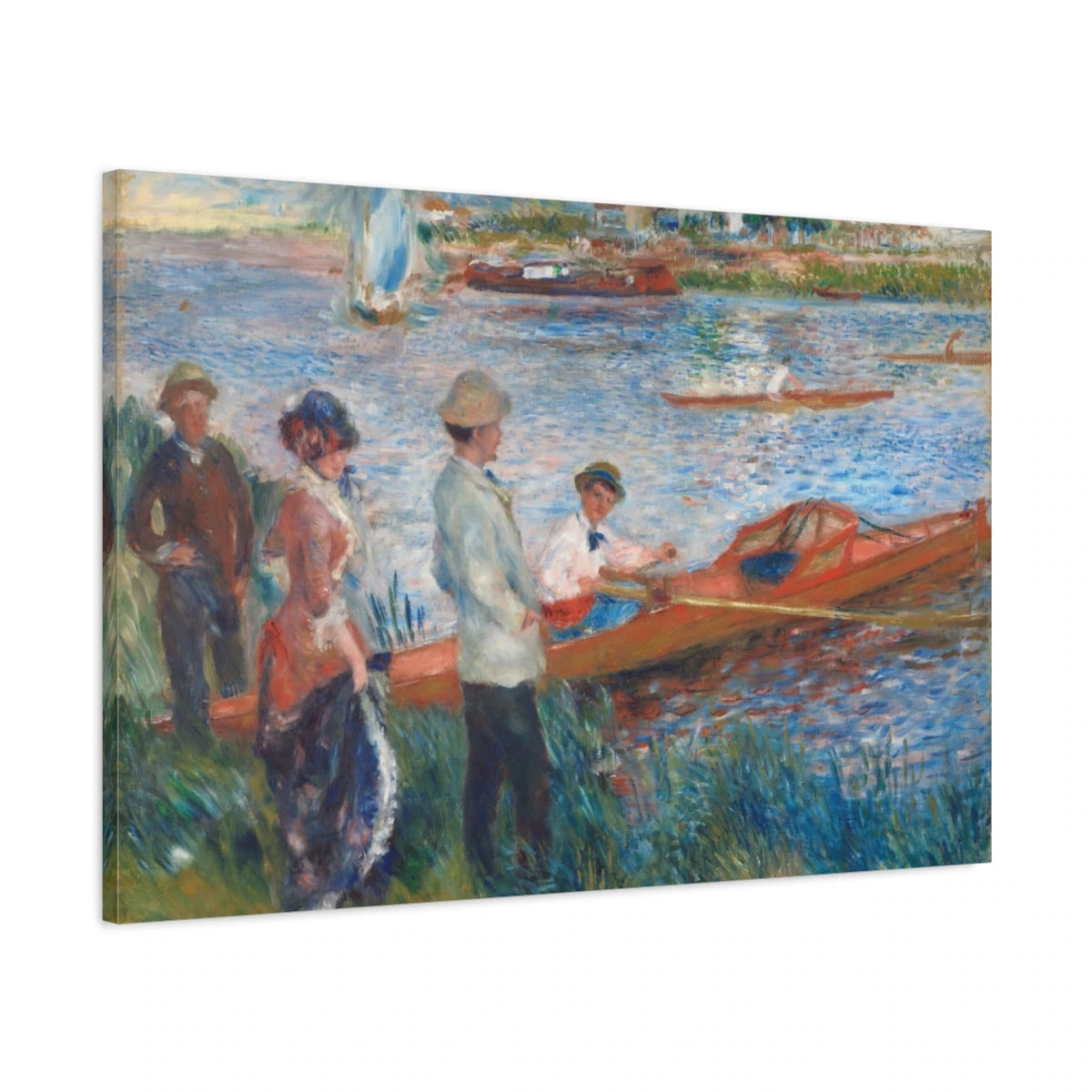 Tableau Rameurs à Chatou – Pierre-Auguste Renoir - toile 3D avec bords imprimés - Art Virtuoso
