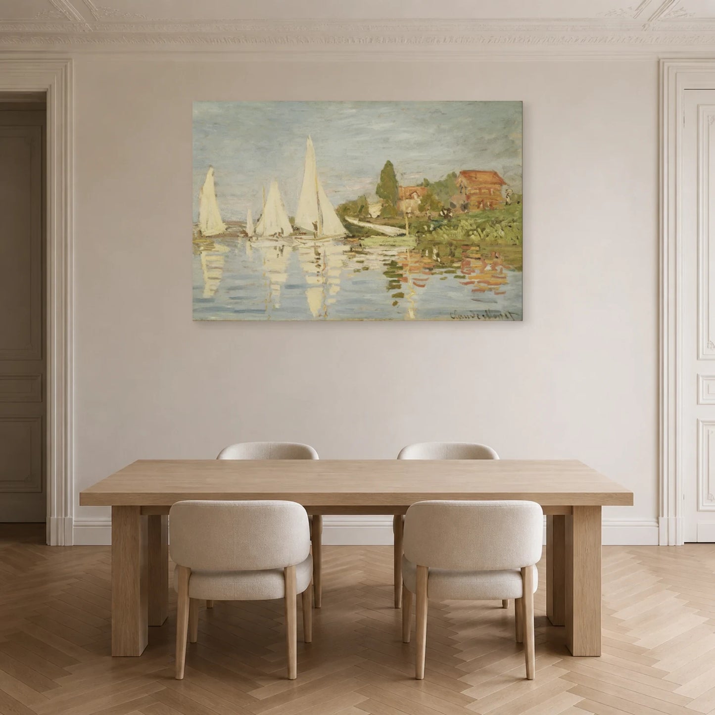 Tableau Régates à Argenteuil – Claude Monet dans une salle à manger - Art Virtuoso