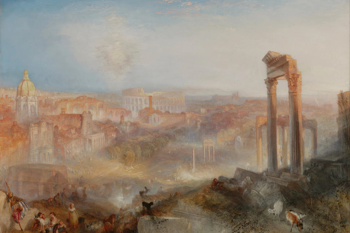 Rome moderne – Campo Vaccino de William Turner – reproduction sur toile – format L