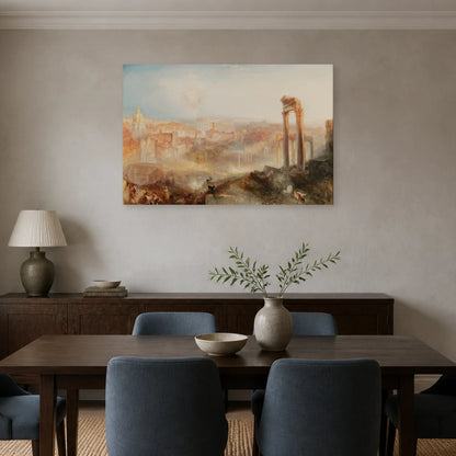 Tableau Rome moderne – Campo Vaccino – William Turner dans une salle à manger - Art Virtuoso