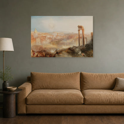 Tableau Rome moderne – Campo Vaccino – William Turner dans un salon - Art Virtuoso
