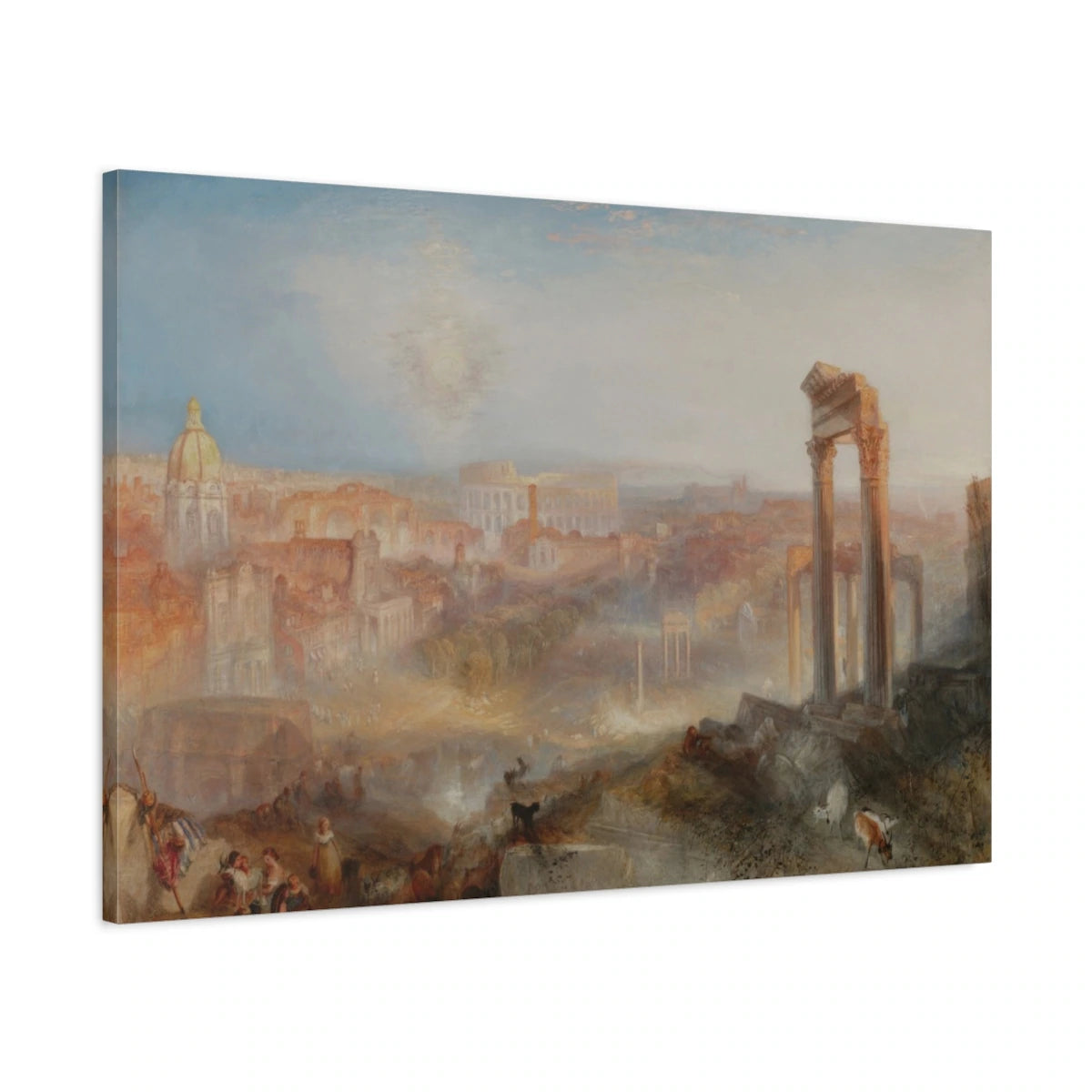 Tableau Rome moderne – Campo Vaccino – William Turner - toile 3D avec bords imprimés - Art Virtuoso