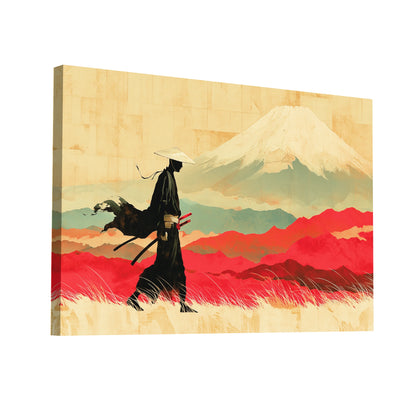 Product Hero 3D WebP Tableau Ronin – Pèlerin sous le Fuji Sacré - Art Virtuoso