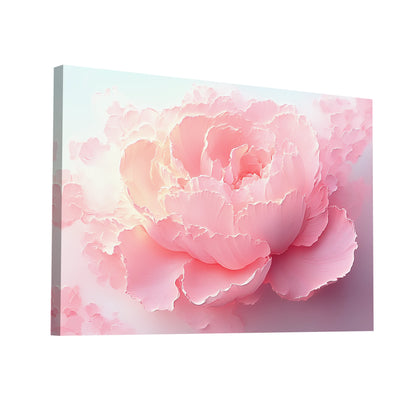 Product Hero 3D WebP Tableau Rose Clair - Pivoine Délicate - Art Virtuoso