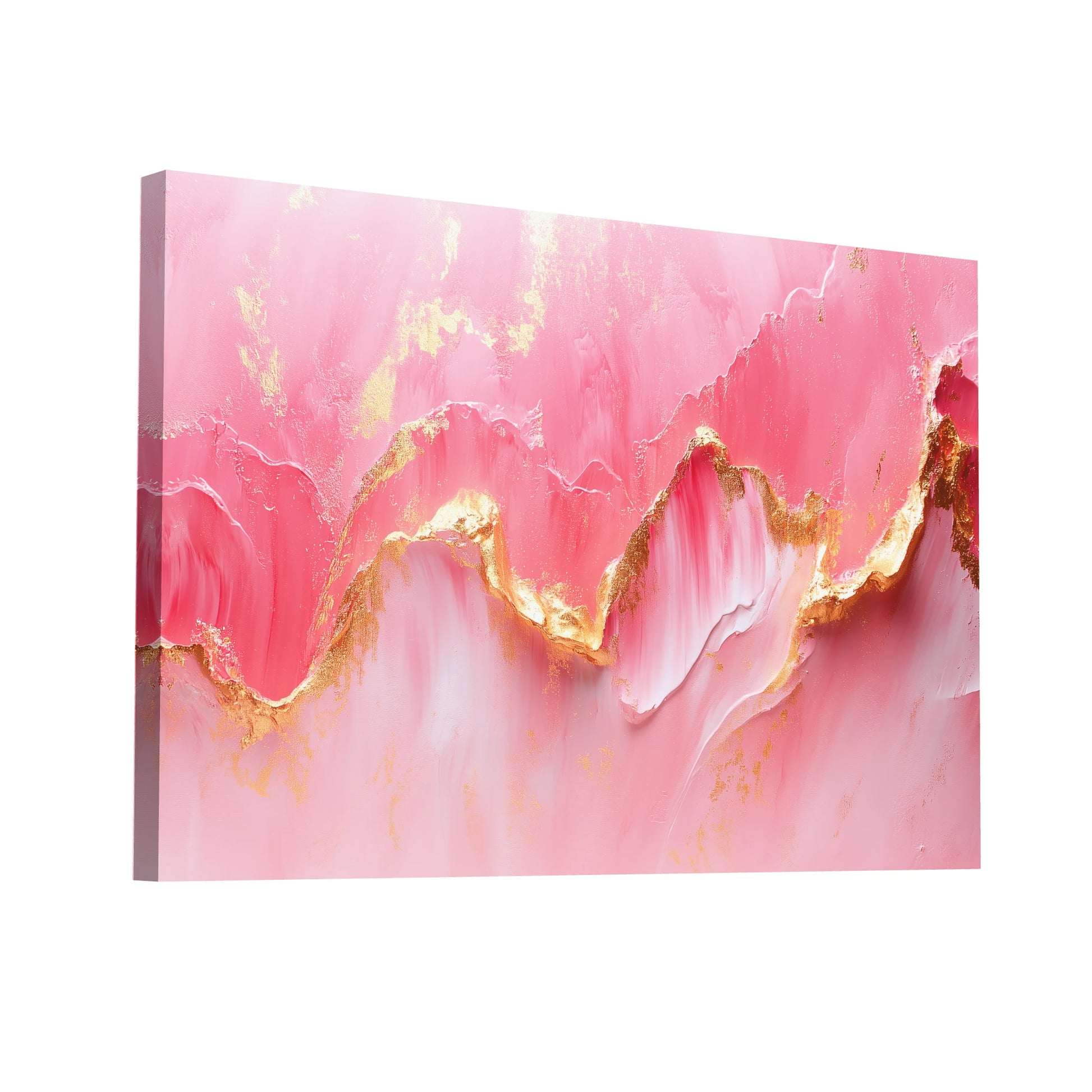 Product Hero 3D WebP Tableau Rose Design : Aurore Métallique - Art Virtuoso