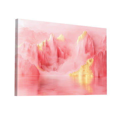 Product Hero 3D WebP Tableau Rose Doré - Rifts de Lumière - Art Virtuoso