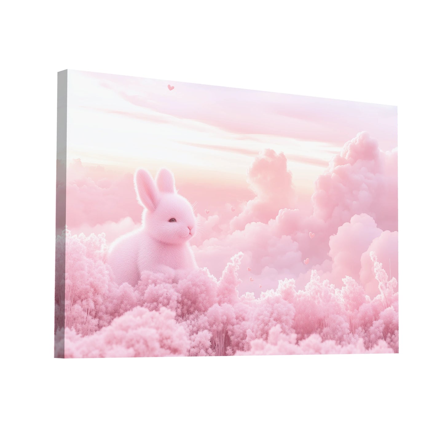Product Hero 3D WebP Tableau Rose Enfant - Rêverie au Pays des Nuages - Art Virtuoso