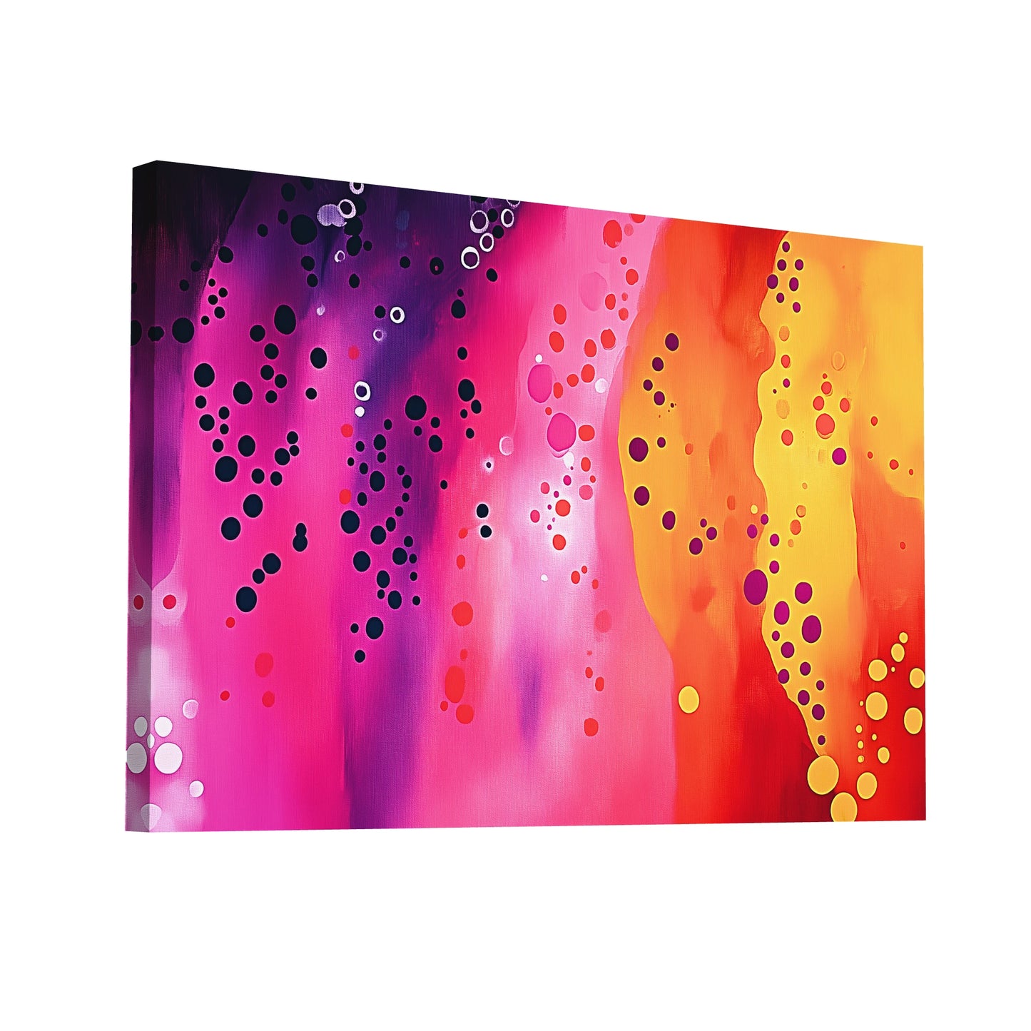 Product Hero 3D WebP Tableau Rose et Jaune - Aurore Abstraite - Art Virtuoso