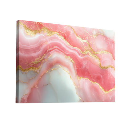 Product Hero 3D WebP Tableau Rose Moderne - Vagues de Quartz - Art Virtuoso