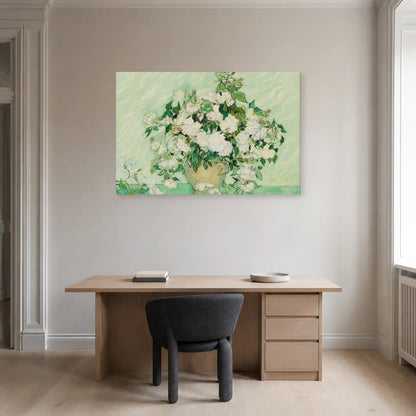 Tableau Roses – Vincent van Gogh dans un bureau - Art Virtuoso
