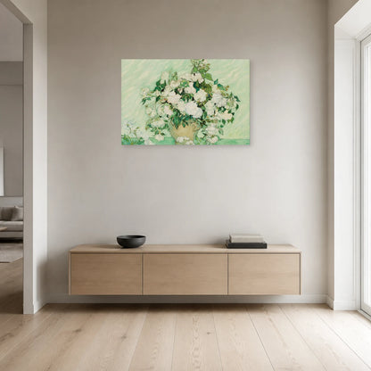 Tableau Roses – Vincent van Gogh dans une entrée ou un couloir - Art Virtuoso