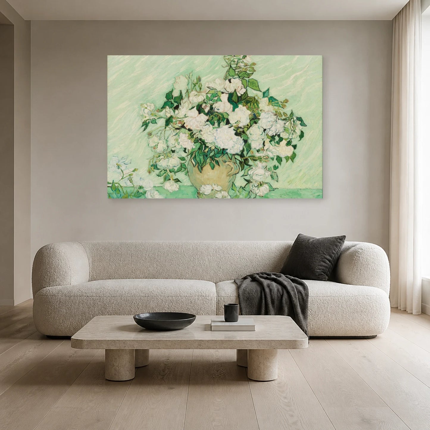 Tableau Roses – Vincent van Gogh dans un salon - Art Virtuoso