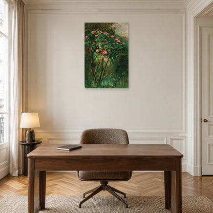 Tableau Le Rosier fleuri de Caillebotte dans un bureau - Art Virtuoso