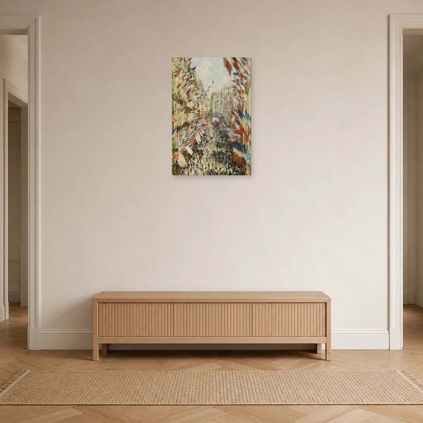 Tableau La Rue Montorgueil – Claude Monet dans une entrée ou un couloir - Art Virtuoso