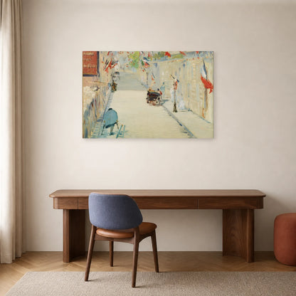 Tableau La Rue Mosnier aux drapeaux – Édouard Manet dans un bureau - Art Virtuoso