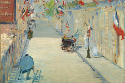 Tableau La Rue Mosnier aux drapeaux – Édouard Manet - impression sur toile, format S