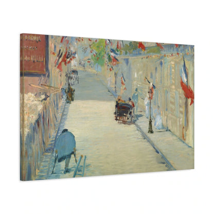 Tableau La Rue Mosnier aux drapeaux – Édouard Manet - toile 3D avec bords imprimés - Art Virtuoso