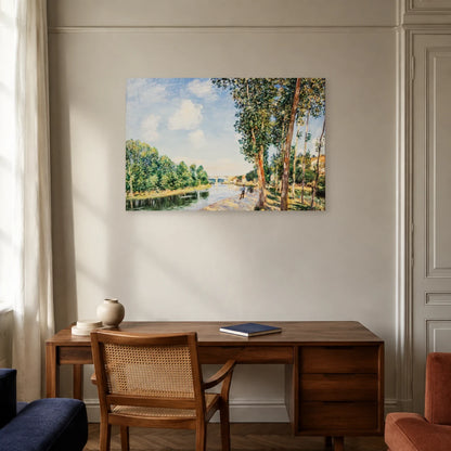 Tableau Saint-Mammès, soleil de juin – Alfred Sisley dans un bureau - Art Virtuoso
