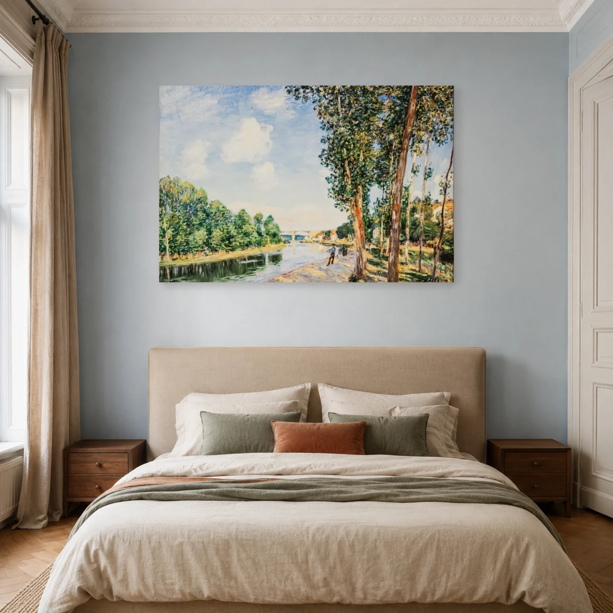 Tableau Saint-Mammès, soleil de juin – Alfred Sisley dans une chambre - Art Virtuoso