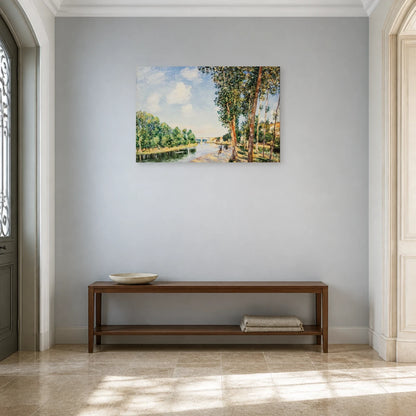 Tableau Saint-Mammès, soleil de juin – Alfred Sisley dans une entrée ou un couloir - Art Virtuoso