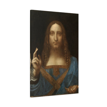 Tableau Salvator Mundi, attribué à Léonard de Vinci - toile 3D avec bords imprimés - Art Virtuoso