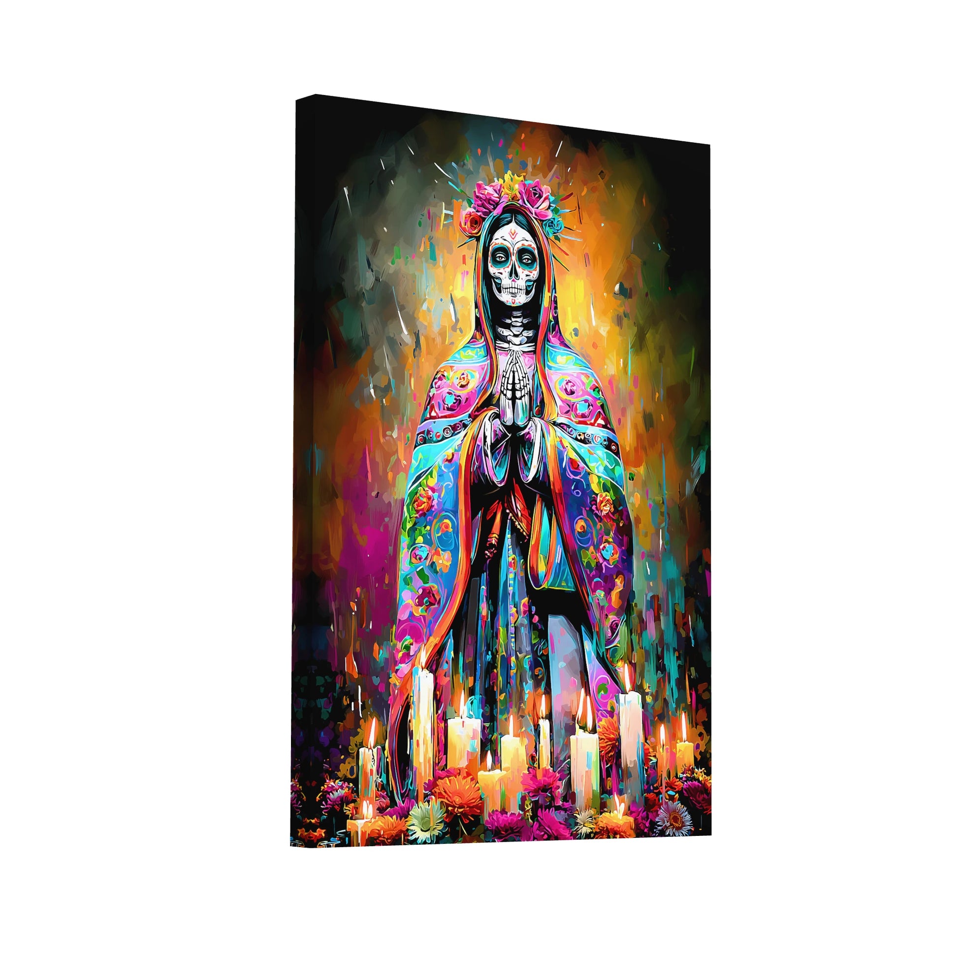 Product Hero 3D WebP Tableau Santa Muerte – Mystique et Puissance Symbolique - Art Virtuoso