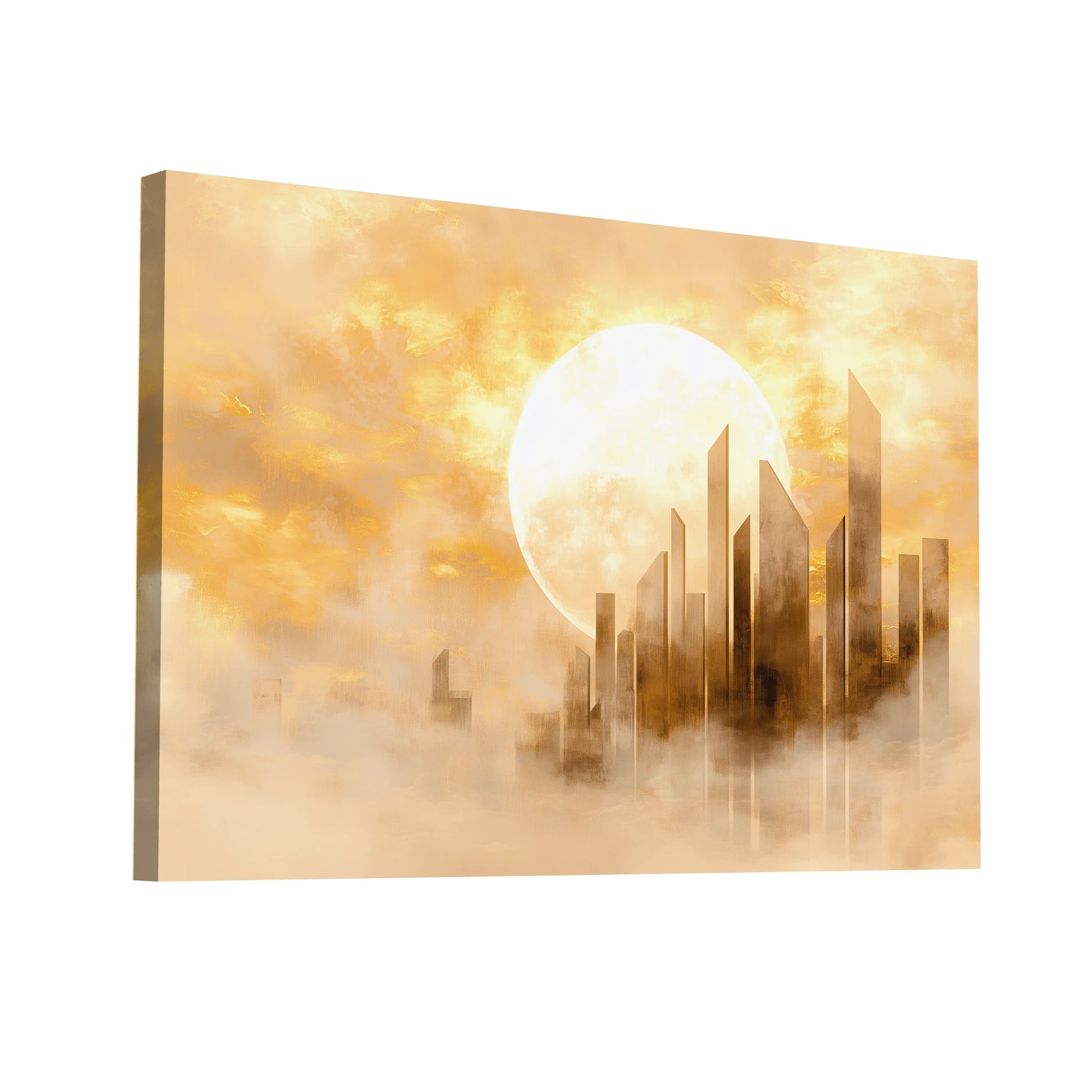 Product Hero 3D WebP Tableau Scandinave Jaune Aurore - Art Virtuoso