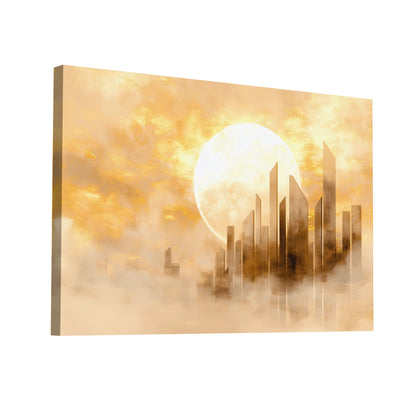 Product Hero 3D WebP Tableau Scandinave Jaune Aurore - Art Virtuoso