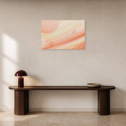 Tableau Scandinave Rose présenté dans une entrée - Art Virtuoso