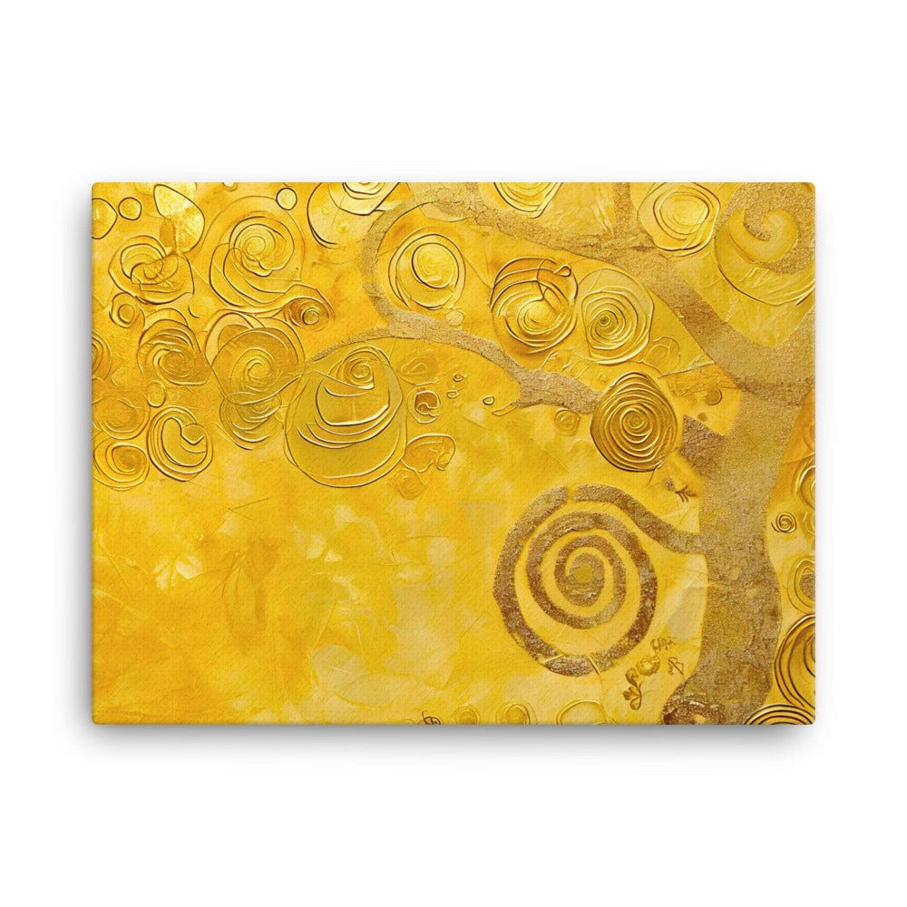 Tableau Arbre - Peinture Abstraite Dorée  Art Virtuoso L