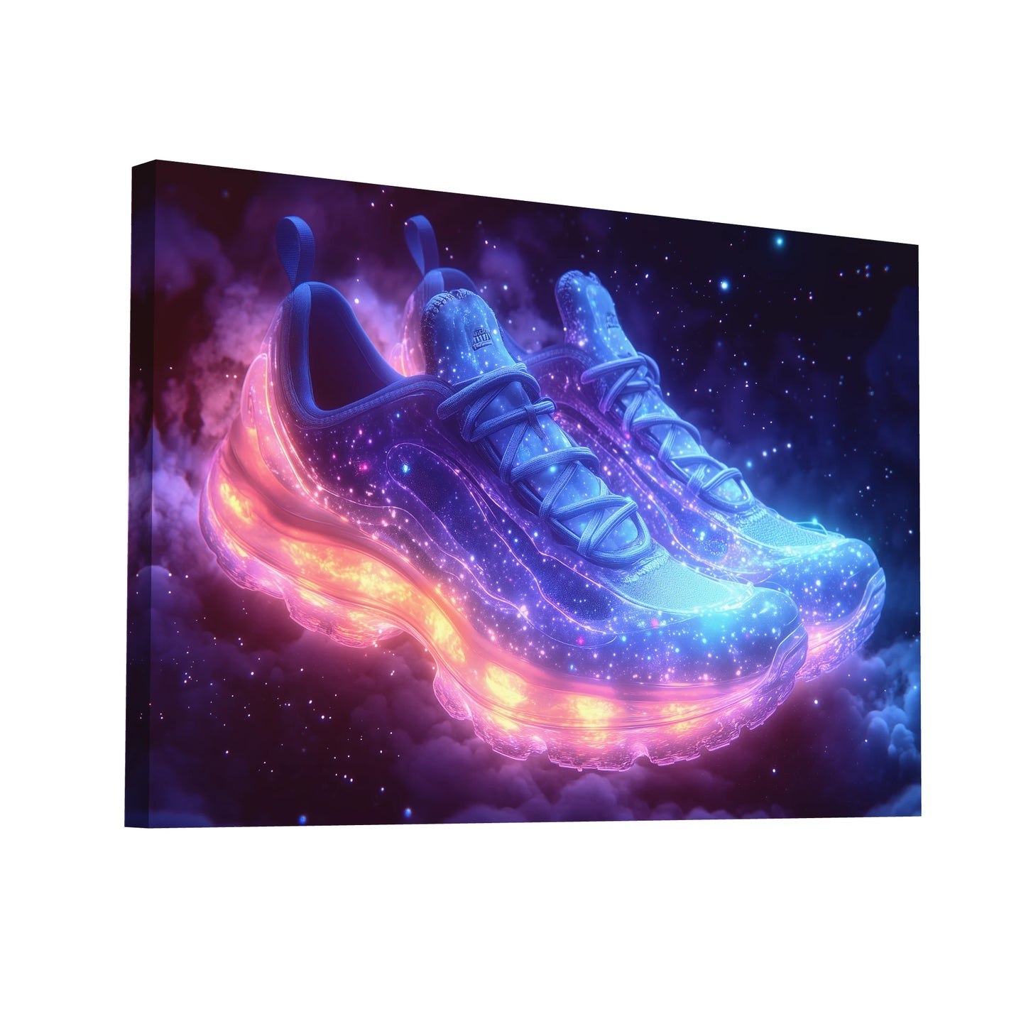 Product Hero 3D WebP Tableau Sneakers Cosmiques - Art Virtuoso