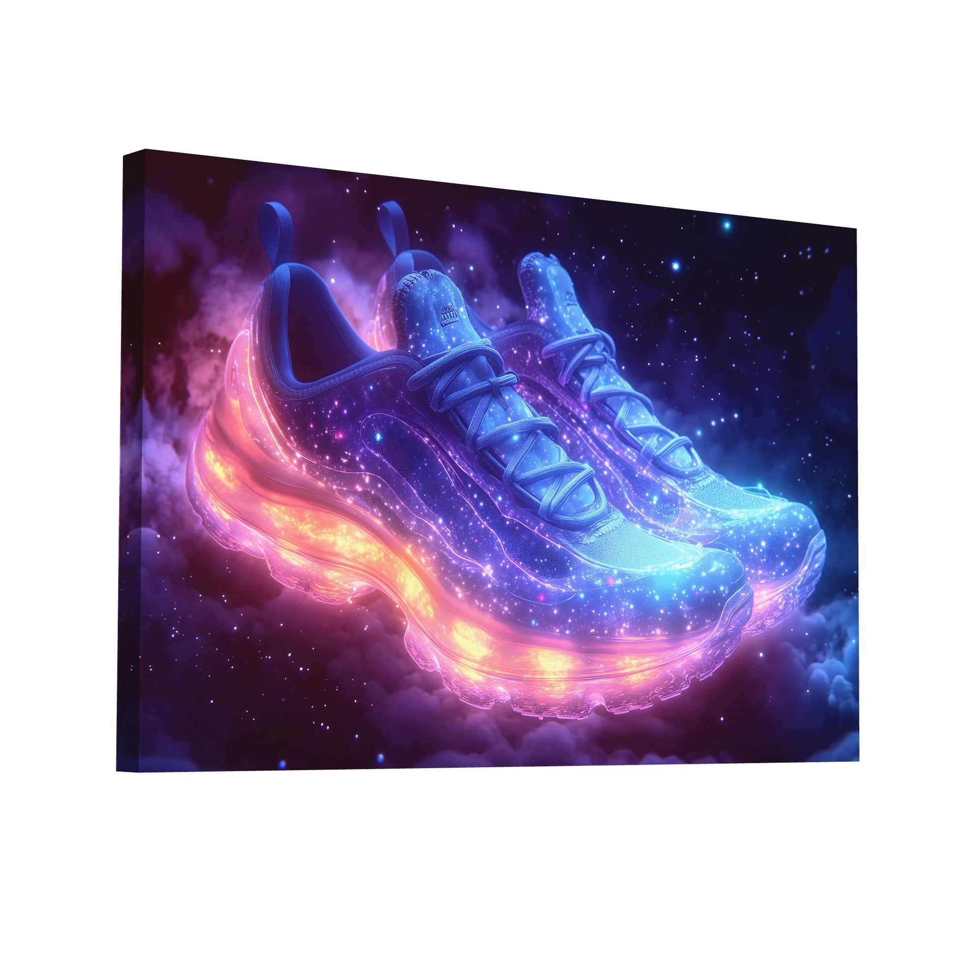 Product Hero 3D WebP Tableau Sneakers Cosmiques - Art Virtuoso